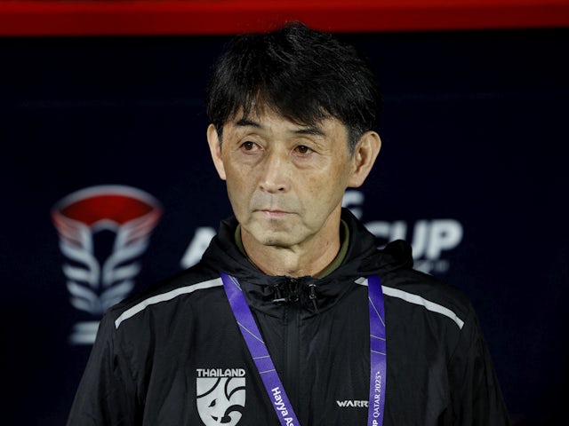 Thailand coach Masatada Ishii before the match on January 16, 2024