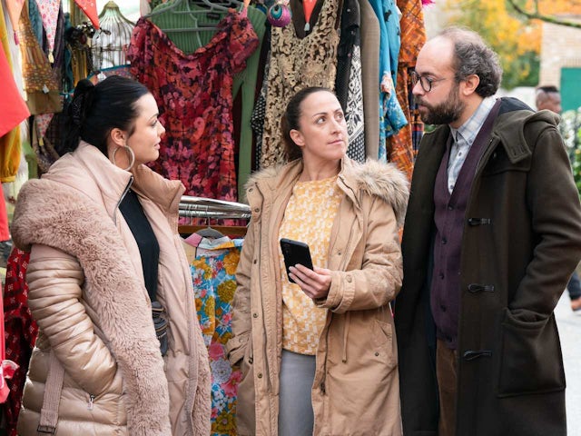 Whitney, Sonia and Reiss on EastEnders on January 3, 2024
