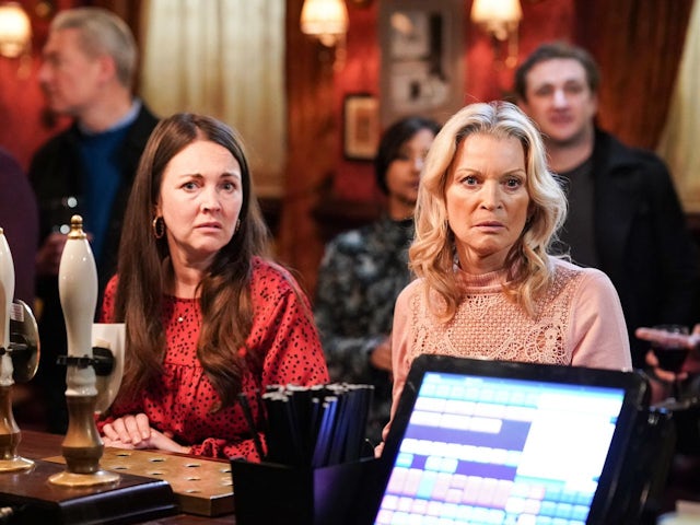 Stacey and Kathy on EastEnders on February 1, 2024