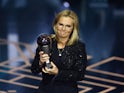 England manager Sarina Wiegman holds her trophy after winning the best women's coach of 2023 on January 15, 2024