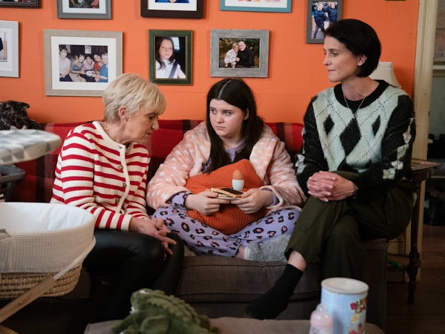Jean, Lily and Eve on EastEnders on January 30, 2024