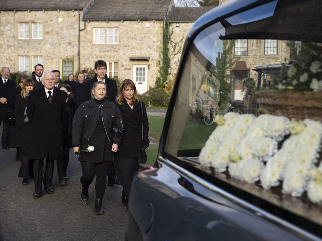 Heath's funeral on Emmerdale on January 18, 2024