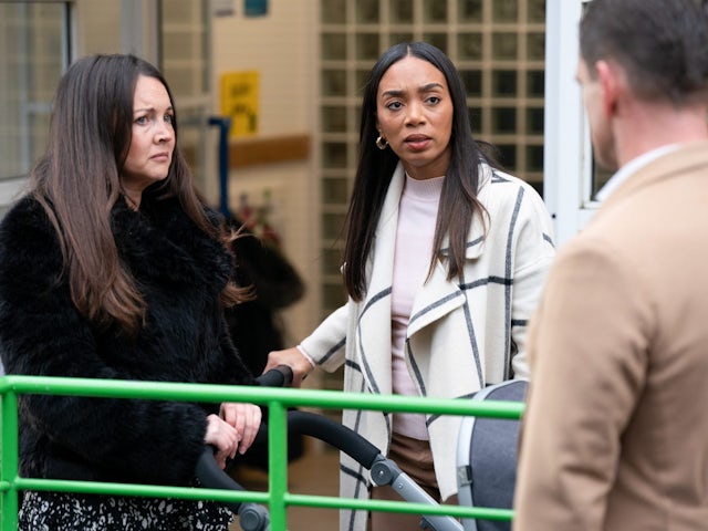Stacey and Chelsea on EastEnders on January 30, 2024