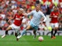 Manchester United's Antony in action with Nottingham Forest's Joe Worrall on August 26, 2023