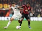 Swansea City's Nathan Wood in action with Bournemouth's Luis Sinisterra on January 25, 2024