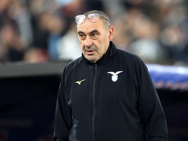 Lazio coach Maurizio Sarri before the match on January 28, 2024