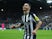 Newcastle United's Miguel Almiron celebrates scoring their second goal on December 16, 2023.