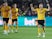 Newport County's Bryn Morris celebrates scoring against Manchester United on January 28, 2024