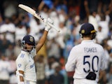 India's Yashasvi Jaiswal celebrates a fifty against England on January 25, 2024.