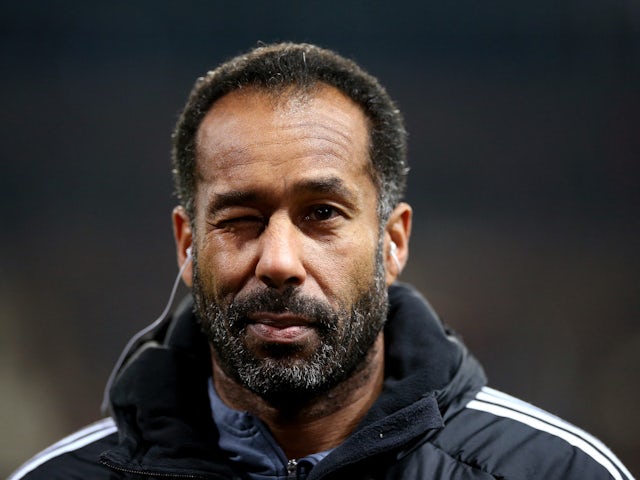 Fortuna Dusseldorf coach Daniel Thioune reacts before the match on January 30, 2024
