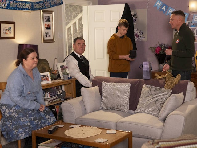 Mary, George, Dylan and Sean on Coronation Street on February 21, 2024