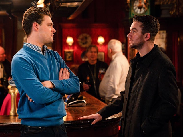 Johnny and Callum on EastEnders on February 13, 2024