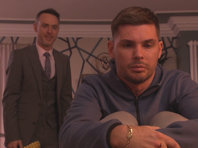Ste and James on Hollyoaks on February 12, 2024