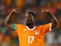 Ivory Coast's Serge Aurier celebrates after he scores a penalty during the shoot-out on January 29, 2024