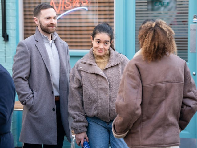 Dean, Jade and Gina on EastEnders on February 13, 2024