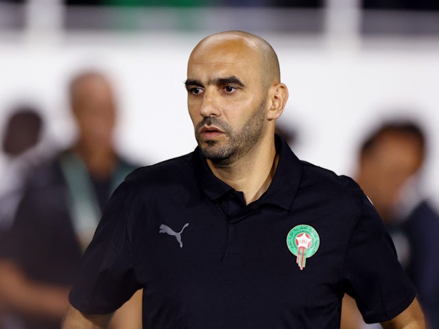 Morocco coach Walid Regragui reacts on January 30, 2024