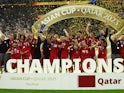  Qatar celebrate after capturing the Asian Cup versus Jordan on February 9, 2024