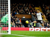 Fulham's Rodrigo Muniz scores their third goal past Bournemouth's Neto on February 10, 2024