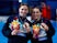 Britain's Scarlett Mew Jensen and Yasmin Harper celebrate after winning the bronze medal on February 7, 2024