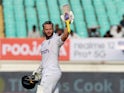 England batsman Ben Duckett celebrates century against India on February 16, 2024.