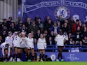 Manchester City Women's Khadija Shaw celebrates scoring their first goal on February 16, 2024
