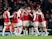 Arsenal's Gabriel and teammates celebrate after Newcastle United's Sven Botman scores an own goal on February 24, 2024
