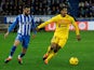 FC Barcelona's Jules Kounde in action with Deportivo Alaves' Abde Rebbach on February 3, 2024