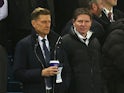 Crystal Palace new manager Oliver Glasner in the stands with chairman Steve Parish on February 19, 2024