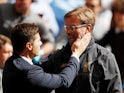 Ex-Tottenham Hotspur manager Mauricio Pochettino and Liverpool manager Jurgen Klopp on September 15, 2018