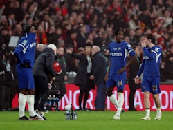 Chelsea players look dejected after losing the EFL Cup final on February 25, 2024