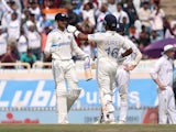 India celebrate victory over England in the fourth Test on February 26, 2024.