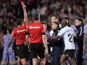 Real Madrid's Jude Bellingham is shown a red card by referee Jesus Gil Manzano after the match on March 2, 2024