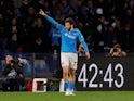 Napoli's Khvicha Kvaratskhelia celebrates scoring their first goal on March 3, 2024