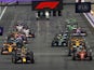 General view of Formula 1 drivers at the start of the Saudi Arabian Grand Prix on March 9, 2024