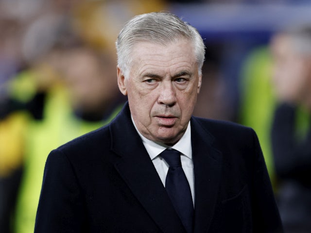 Pelatih Real Madrid Carlo Ancelotti sebelum pertandingan pada 5 Maret 2024 © Reuters