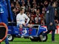 FC Barcelona's Frenkie de Jong leaves the pitch after sustaining an injury on March 3, 2024