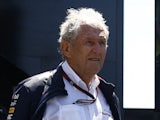 Red Bull team advisor Helmut Marko is seen before practice on March 8, 2024