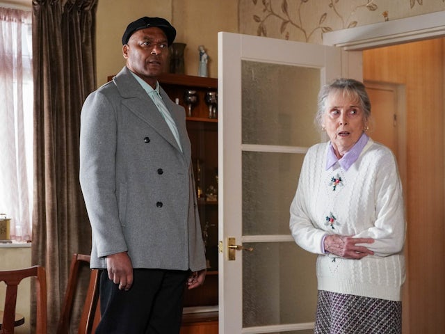 George and Gloria on EastEnders on March 11, 2024