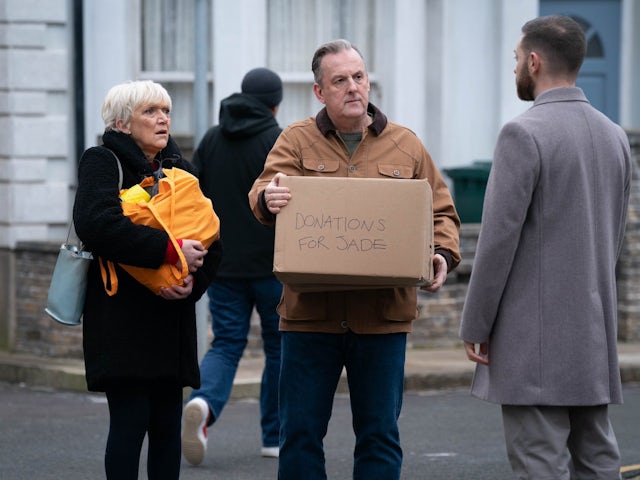 Jean, Harvey and Dean on EastEnders on March 20, 2024