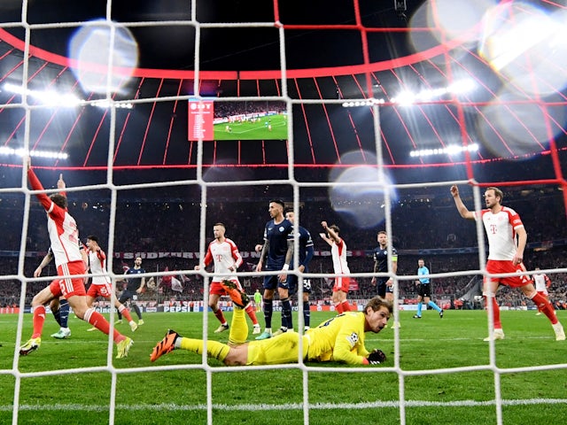 Bayern Munich's Thomas Muller scores their second goal on March 5, 2024
