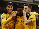Wolverhampton Wanderers' Nelson Semedo celebrates scoring against Fulham on March 9, 2024