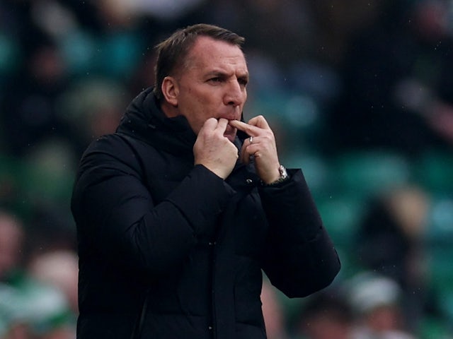 Celtic manager Brendan Rodgers reacts on March 10, 2024
