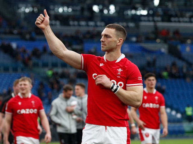 Wales' George North pictured in March 2023