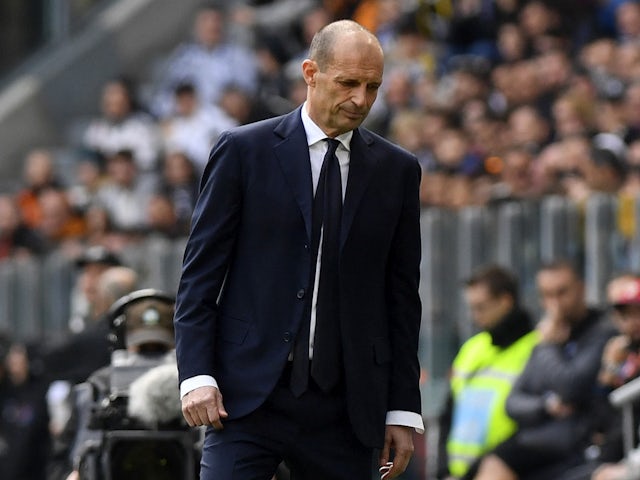 Juventus coach Massimiliano Allegri during the match on March 17, 2024