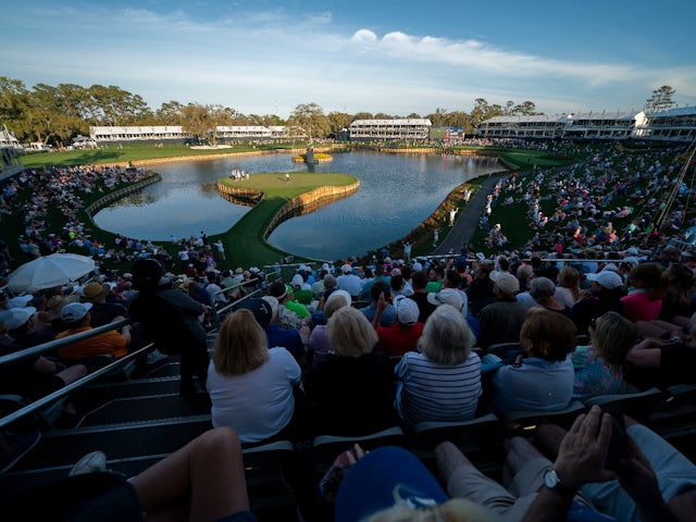 General view of the 17th hole at TPC Sawgrass during the Players Championship