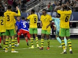 Jamaica players react on March 22, 2024