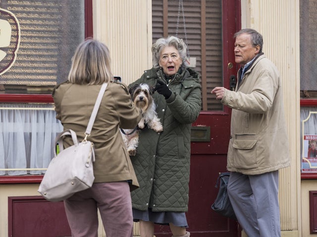 Evelyn and Roy on Coronation Street on April 12, 2024