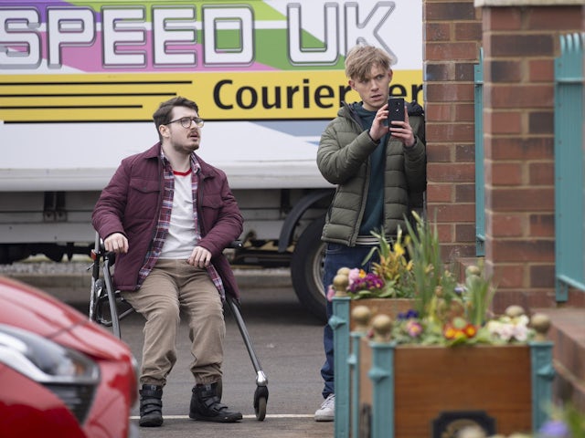 Bobby and Max on Coronation Street on April 19, 2024