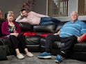 George Gilbey with Linda and Pete on Gogglebox