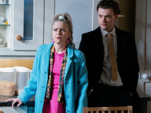 Linda and Johnny on EastEnders on April 10, 2024